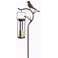 Provence Bird 45"H Bird Stake with Solar LED Candle Lantern