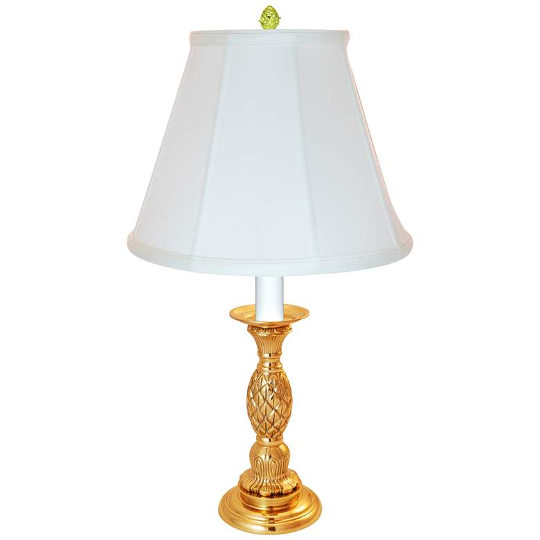 Image 1 Providence 23" High Polished Brass Pineapple Table Lamp