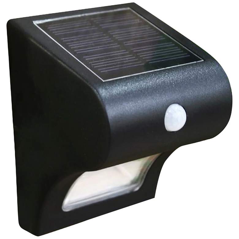 Image 1 Providence 5 inch High Black Solar Motion-Sensor Deck Light