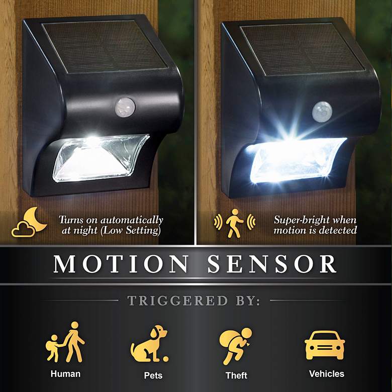 Image 4 Providence 5" High Black Solar Motion-Sensor Deck Light more views