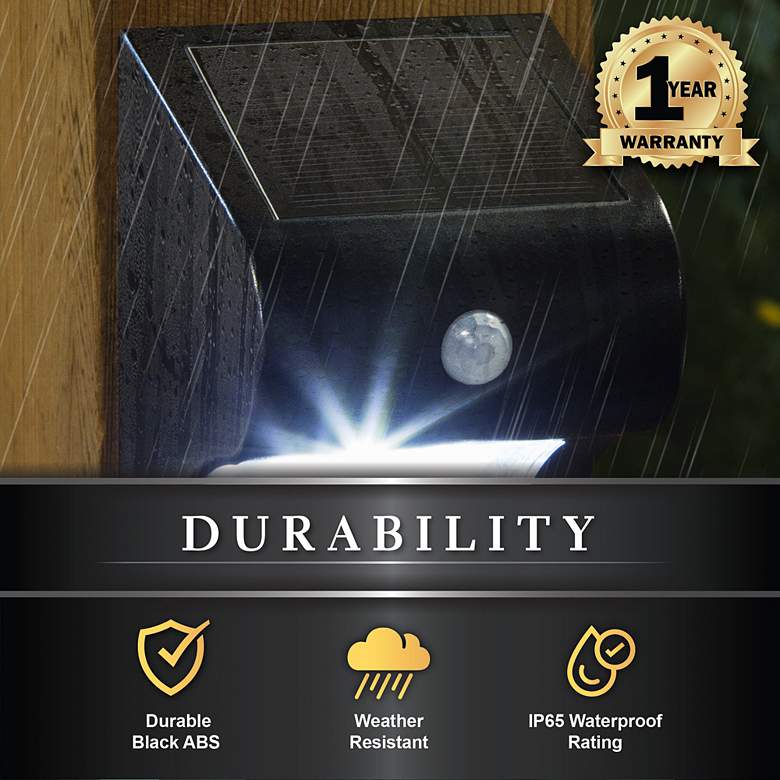 Image 6 Providence 5" High Black Solar Motion-Sensor Deck Light more views