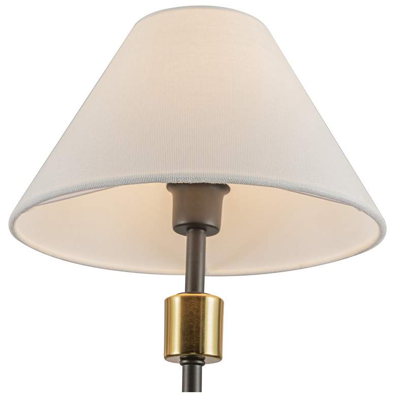 Image 5 Providence 52"W 8-Light Black, Brass Chandelier w/ White Shade more views