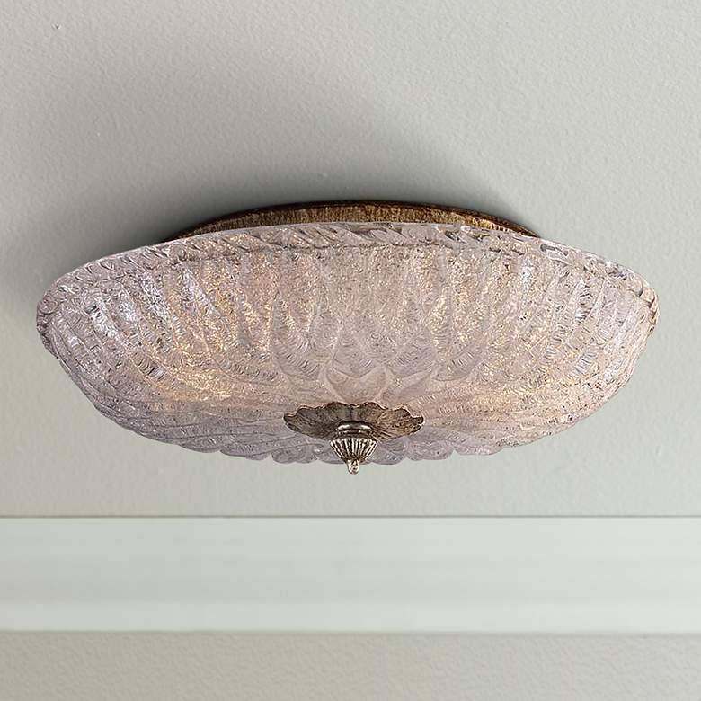 Image 1 Providence Antique Silver 15 inch Wide Ceiling Light Fixture