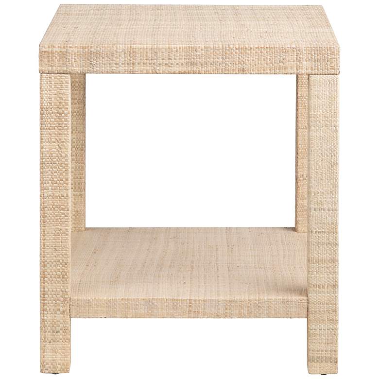 Image 1 Providence Rafia 20" Wide Light Tan Square End Table