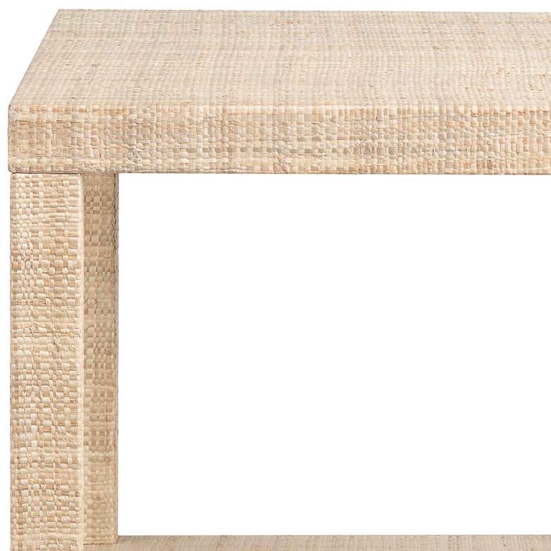 Image 2 Providence Rafia 20" Wide Light Tan Square End Table more views