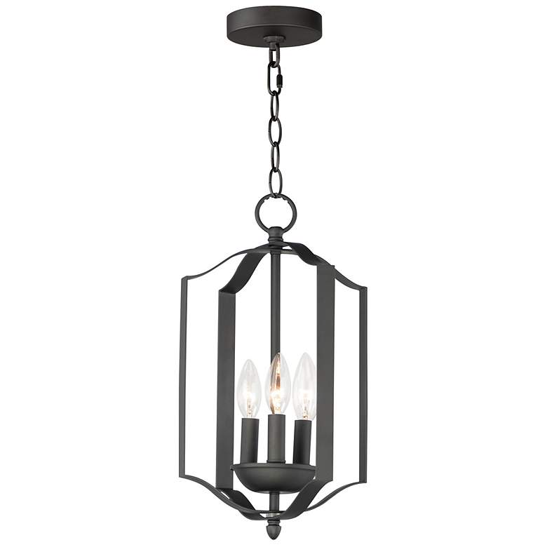Image 2 Provident 3-Light 10" Wide Black Pendant Light