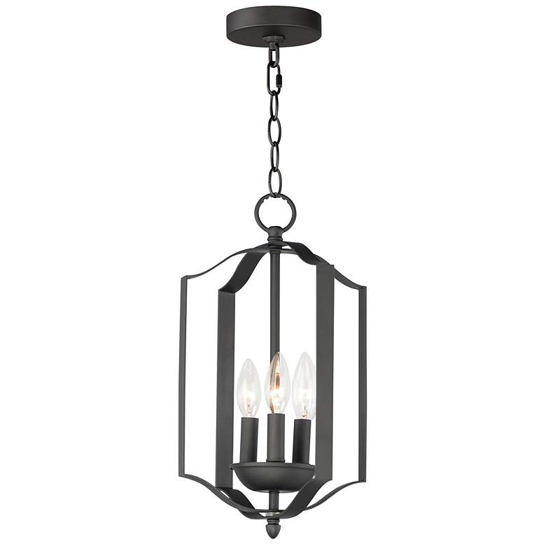 Image 1 Provident 3-Light 10 inch Wide Black Pendant Light