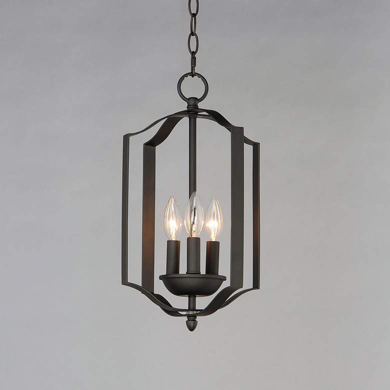 Image 1 Provident 3-Light 10" Wide Black Pendant Light