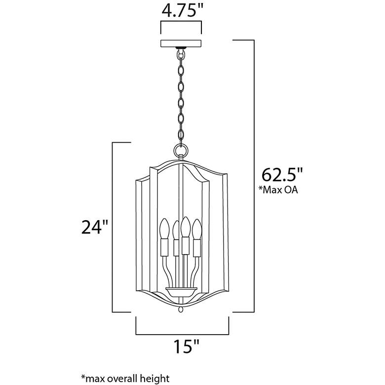Image 2 Provident 4-Light 15" Wide Black Pendant Light more views