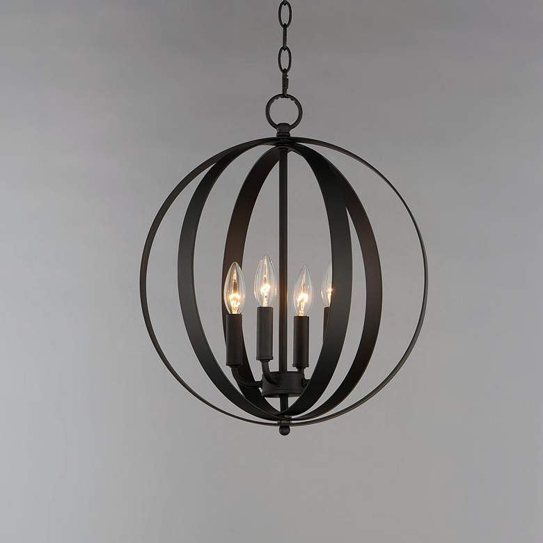 Image 1 Provident 4-Light 16" Wide Black Pendant Light