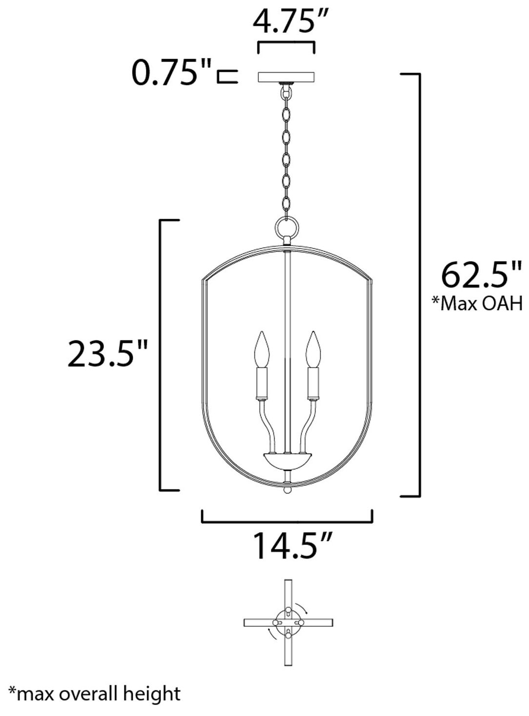 Image 5 Provident 4-Light Chandelier - Satin Nickel more views