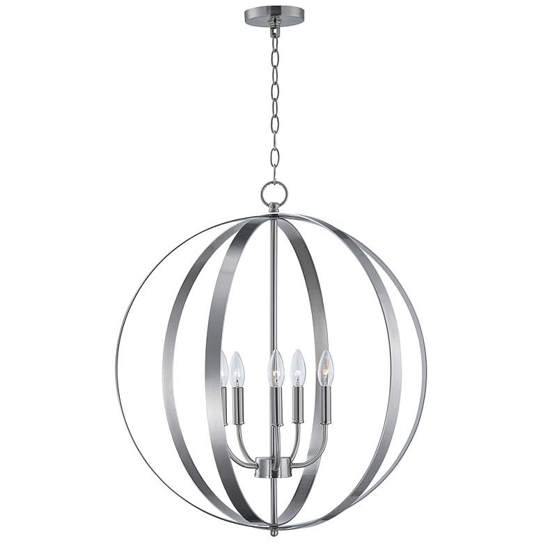 Image 1 Provident 5 Light 24 inch Wide Satin Nickel Pendant Light