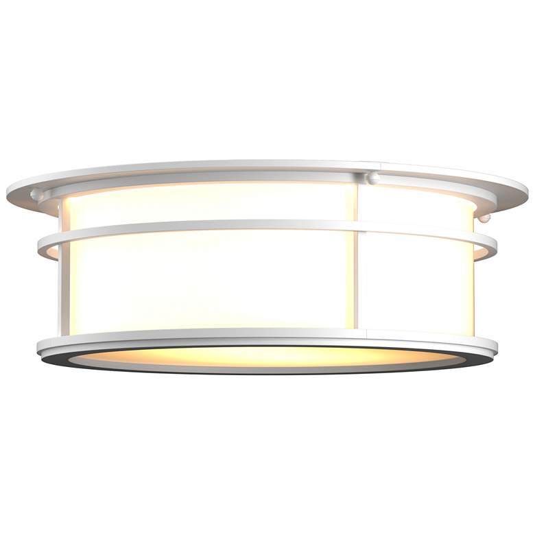 Image 1 Province 14.5" Wide Coastal White Outdoor Flush Mount