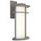 Province 15.4"H Large Burnished Steel Outdoor Sconce w/ Opal Shade