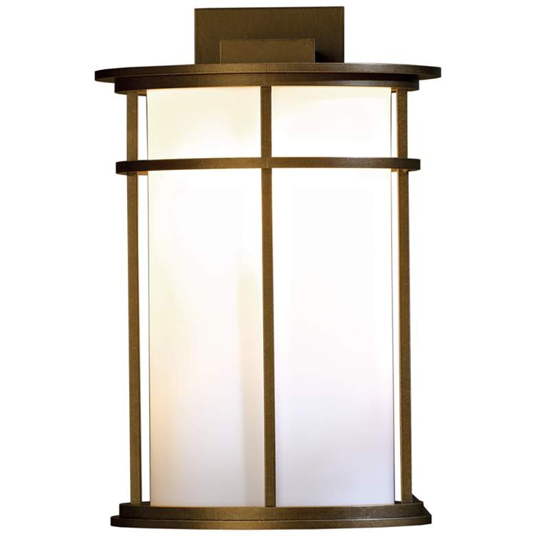 Image 1 Province Coastal Bronze Large Outdoor Sconce With Opal Glass