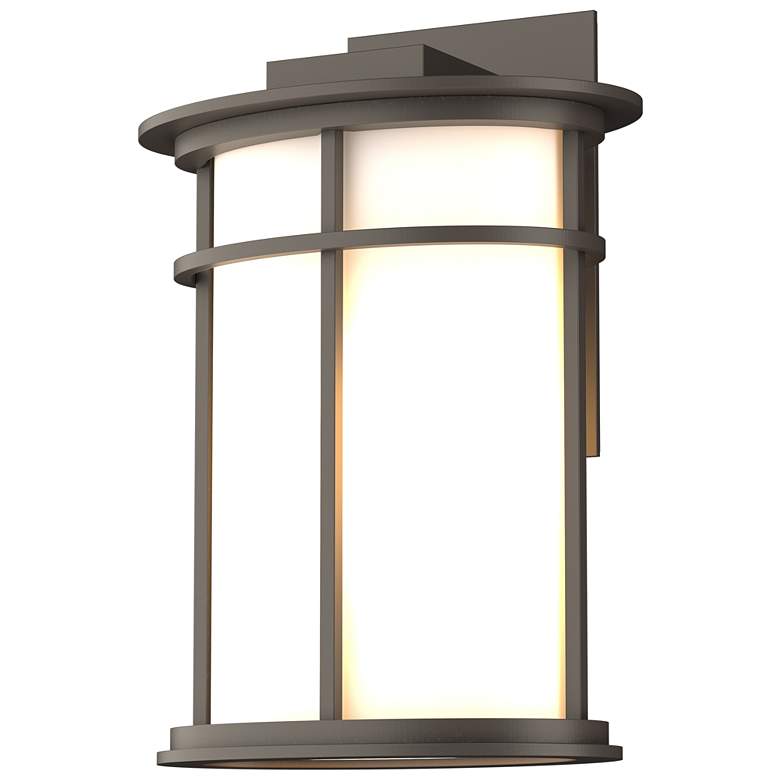 Image 1 Province Coastal Dark Smoke Outdoor Sconce With Opal Glass