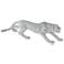Prowling 23 1/2" Wide Electroplated Silver Leopard Sculpture