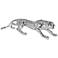 Prowling 23 1/2" Wide Silver Mirror Leopard Table Sculpture