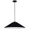Prudence 24" Wide Painted Black Cone Pendant Light