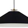 3_Prudence 24" Wide Painted Black Cone Pendant Light more views