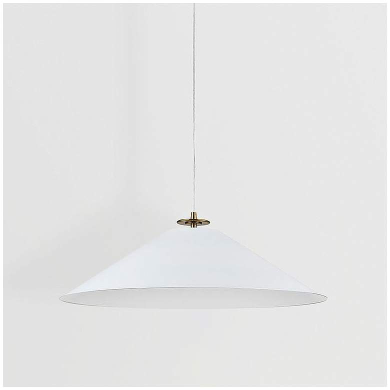 Image 1 Prudence 24" Wide White Cone Pendant Light
