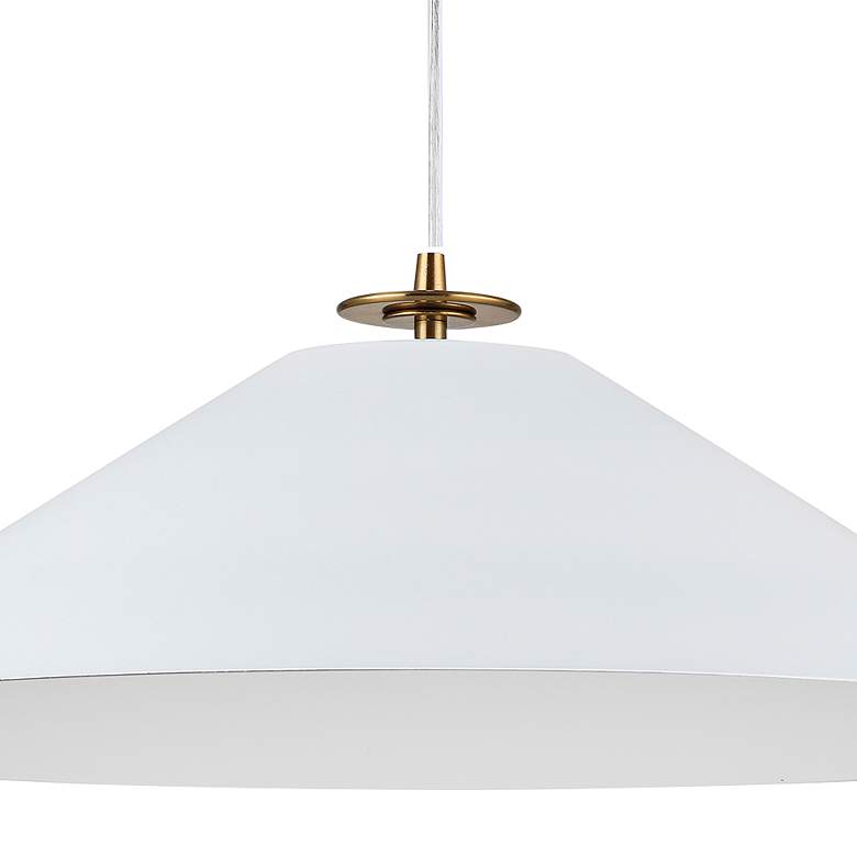 Image 3 Prudence 24" Wide White Cone Pendant Light more views