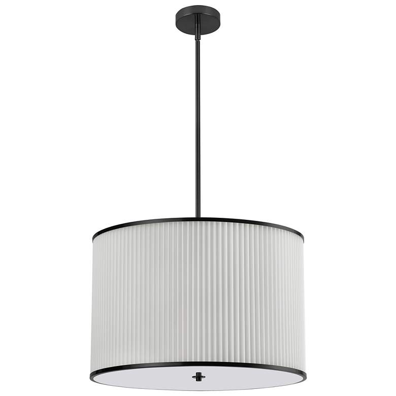 Image 1 Prudy 24 inch Wide 4 Light Matte Black Pendant