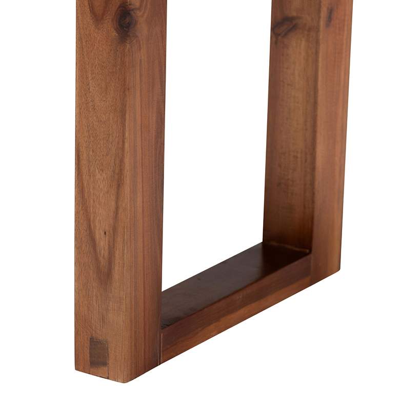 Image 3 Prunella Navy Blue and Natural Brown Seagrass Accent Bench more views