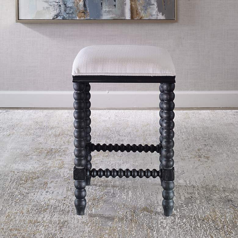 Image 3 Pryce Black and White Counter Stool more views