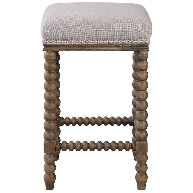 Image 2 Pryce Light Walnut Wooden Counter Stool