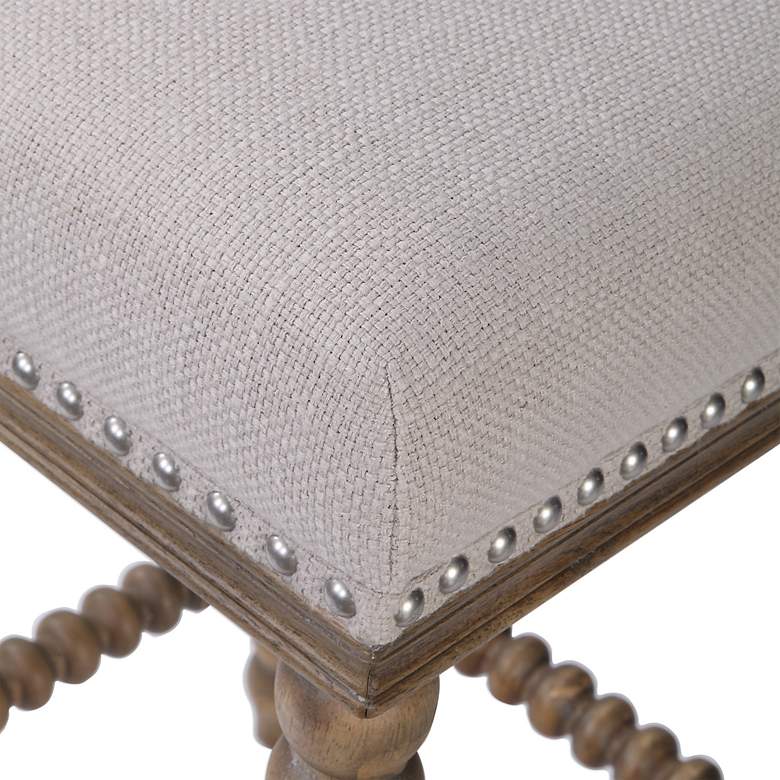 Image 6 Pryce Light Walnut Wooden Counter Stool more views
