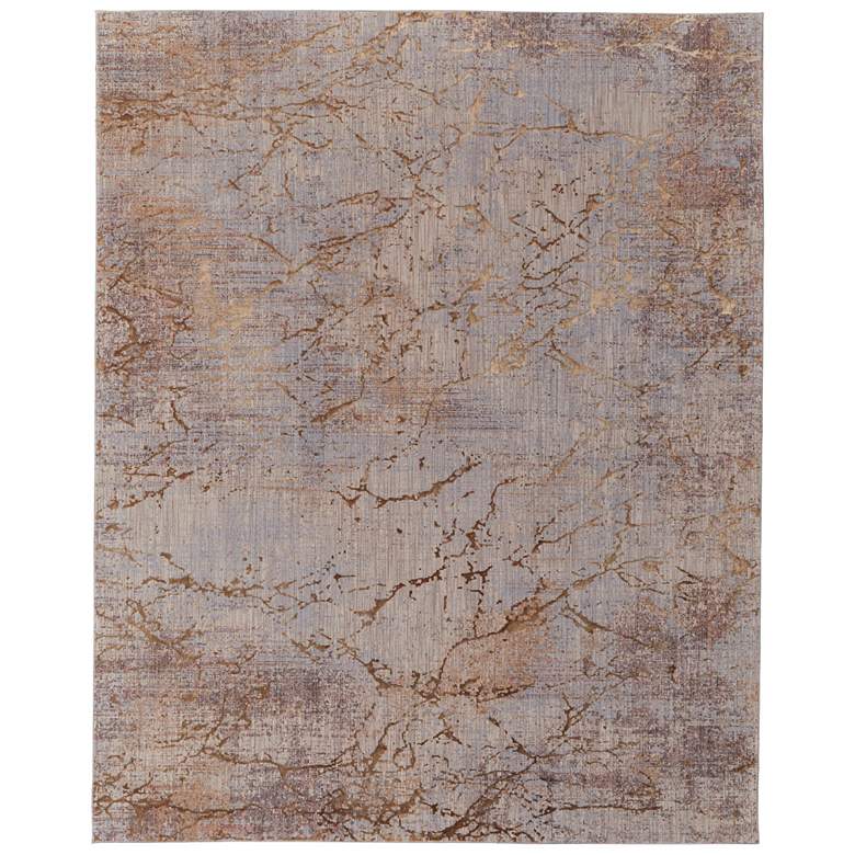 Image 1 Pryor Modern Abstract Soft Indoor Brown Area Rug 39NEF