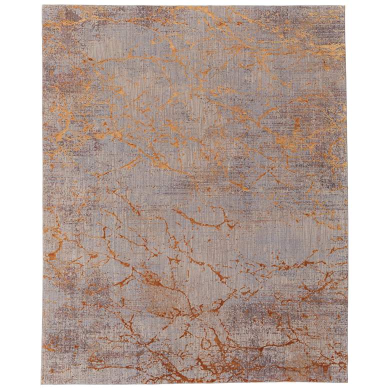 Image 1 Pryor Modern Abstract Soft Indoor Gold Area Rug 39NEF