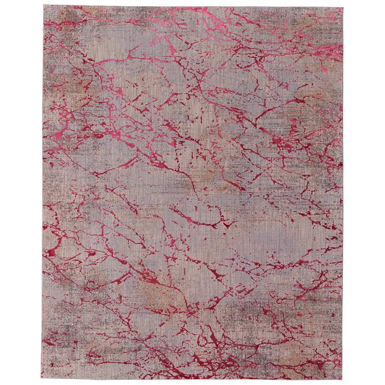 Image 1 Pryor Modern Abstract Soft Indoor Pink Area Rug 39NEF