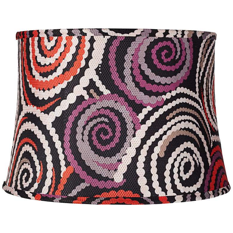 Image 1 Psychedelic Swirl Drum Lamp Shade 14x16x11 (Spider)