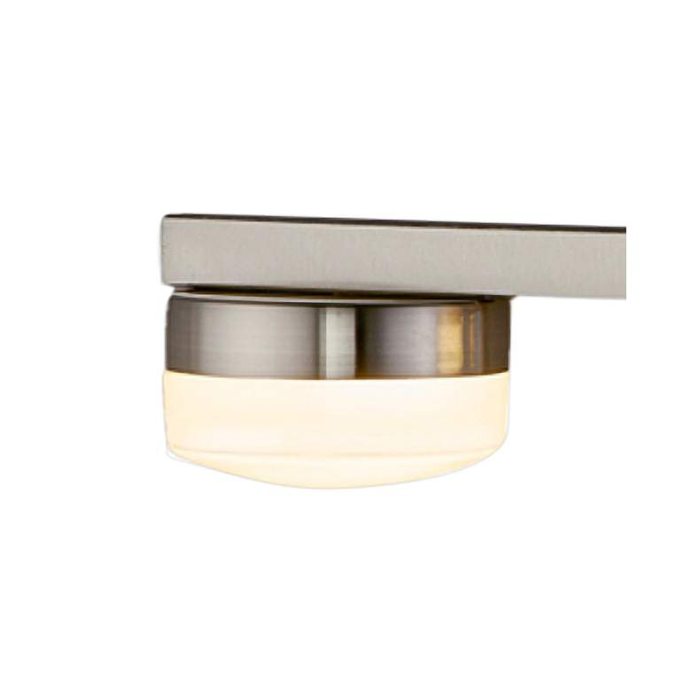 Image 3 Puck 33" Wide Brushed Nickel 4-Light LED Bath Light more views