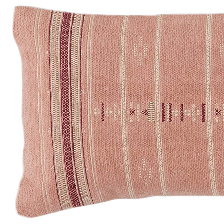 Image 3 Puebla Amezri Blush Tribal 48 inchx13 inch Lumbar Throw Pillow more views