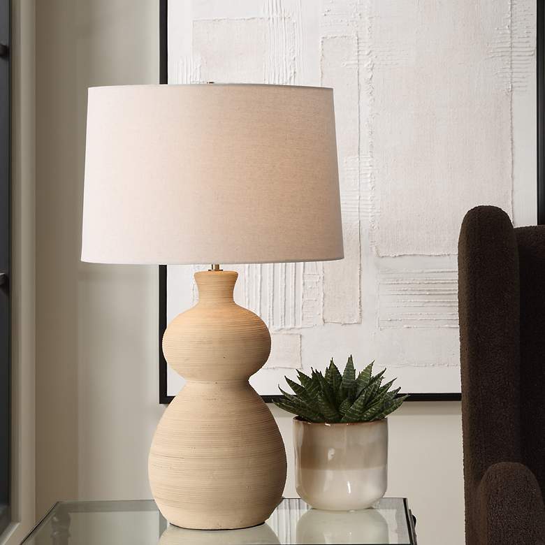 Image 1 Pueblo 28" Warm Clay Ceramic Table Lamp