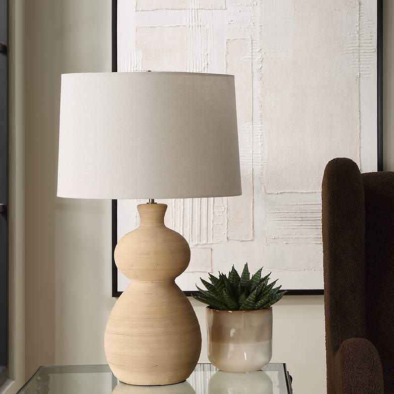 Image 3 Pueblo 28" Warm Clay Ceramic Table Lamp more views