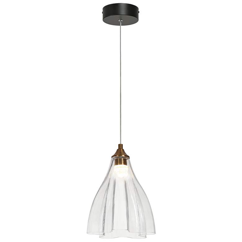 Image 1 Pufydace 1-Light LED Glass Pendant Light