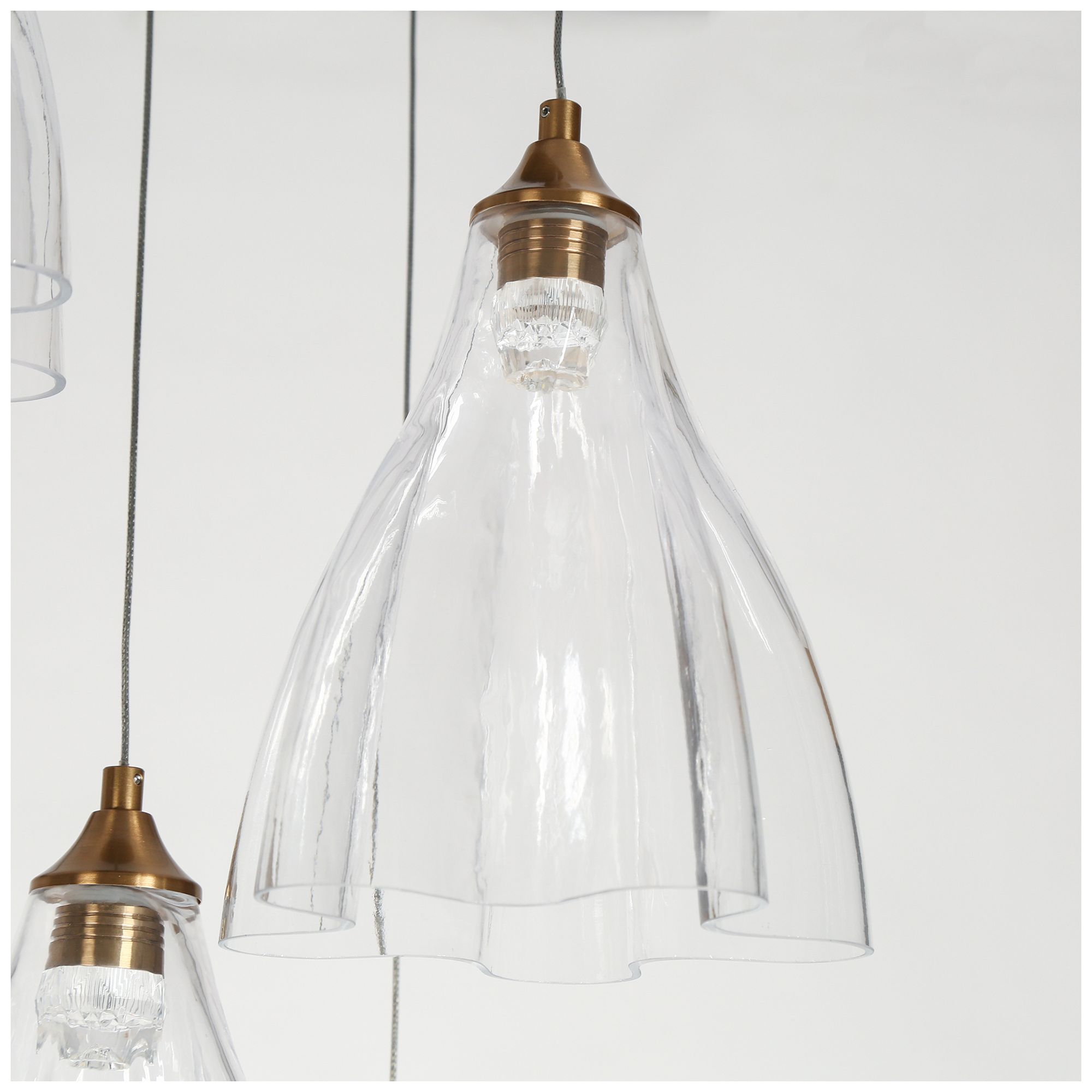 Image 4 Pufydace 5-Light LED Cluster Glass Island Pendant Light - Made to Order more views