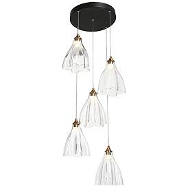 Image1 of Pufydace 5-Light LED Cluster Glass Island Pendant Light