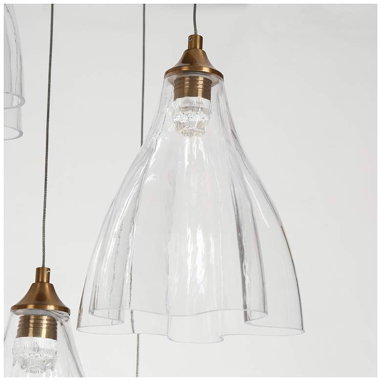 Image 4 Pufydace 5-Light LED Cluster Glass Island Pendant Light more views