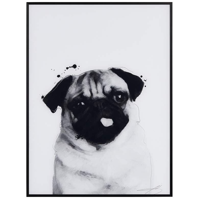 Image 3 Pug 24" High Rectangular Framed Glass Wall Art
