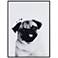 Pug 24" High Rectangular Framed Glass Wall Art