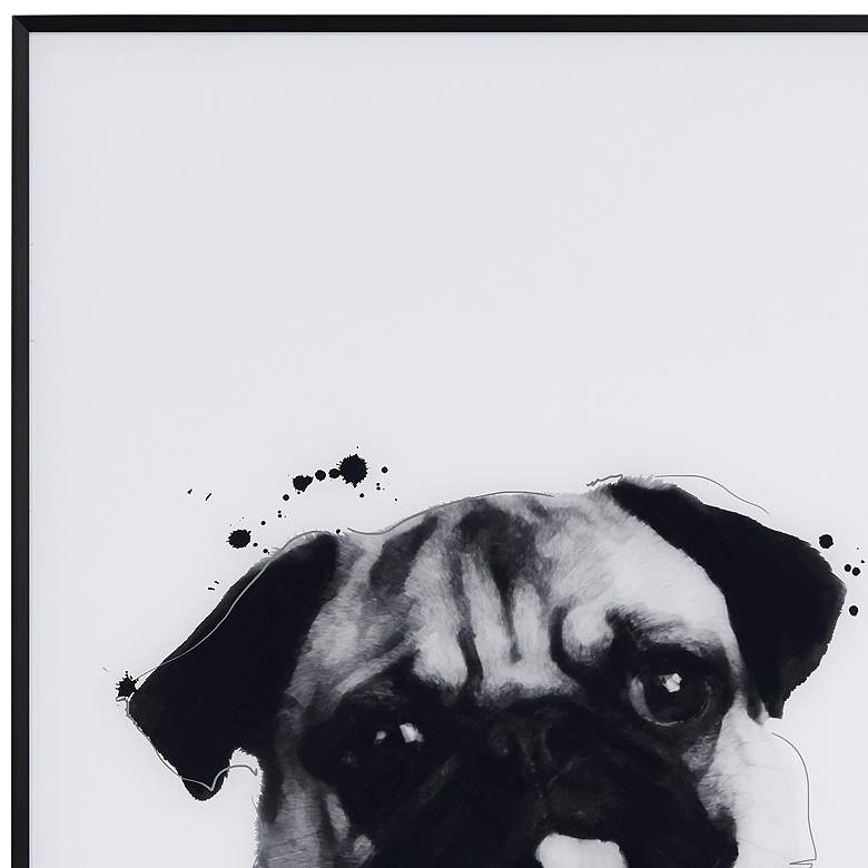 Image 4 Pug 24" High Rectangular Framed Glass Wall Art more views