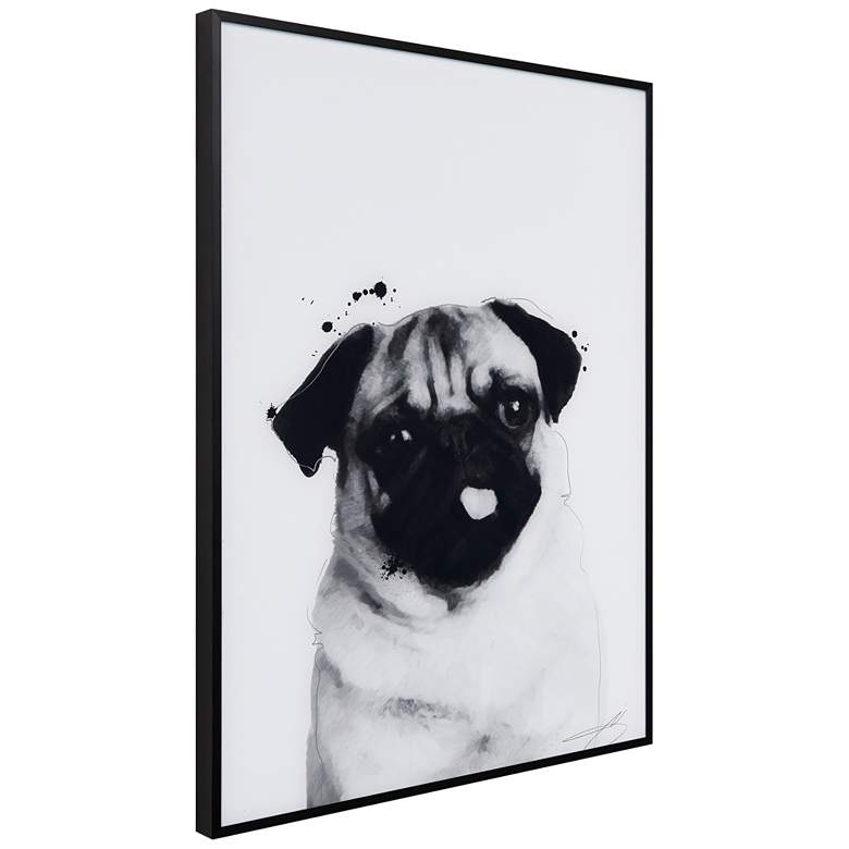 Image 7 Pug 24" High Rectangular Framed Glass Wall Art more views