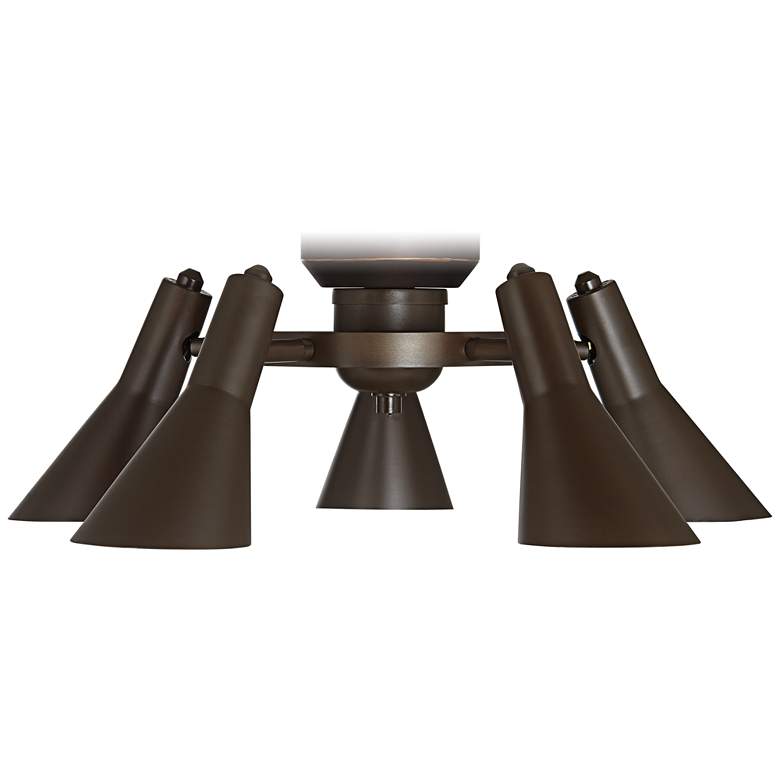 Image 1 Pull-Chain Adjustable Bronze Ceiling Fan Light Kit