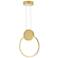 Pulley 10 in LED Satin Gold Mini Pendant
