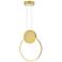 Pulley 12 in LED Satin Gold Mini Pendant